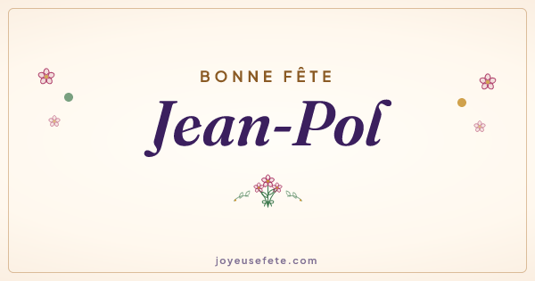 Image « Bonne fête Jean-Pol » au format large