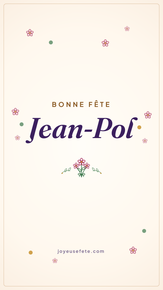 Image « Bonne fête Jean-Pol » au format story