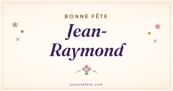 Image « Bonne fête Jean-Raymond » au format large