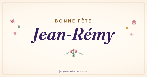 Image « Bonne fête Jean-Rémy » au format large