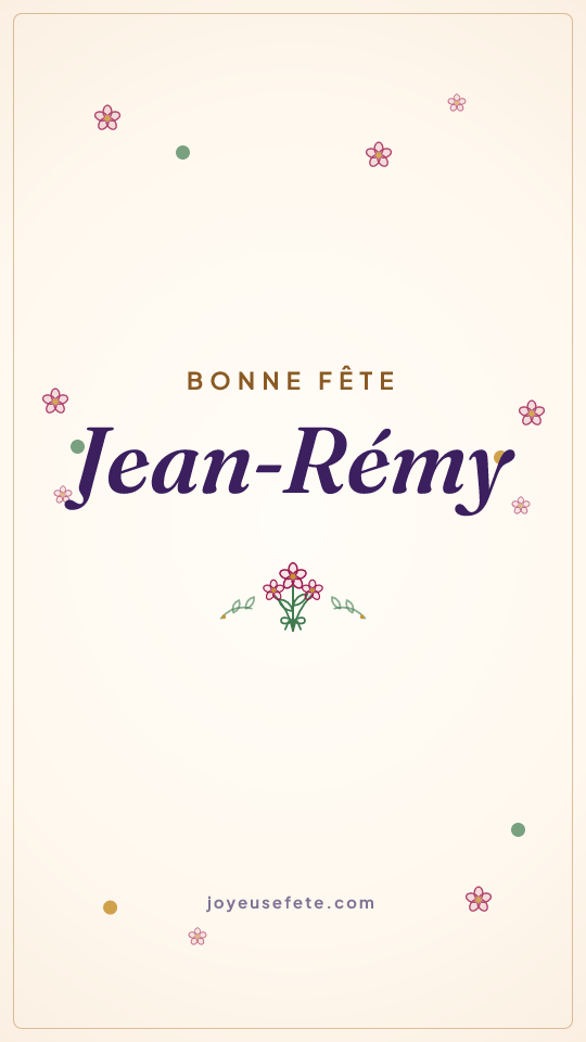 Image « Bonne fête Jean-Rémy » au format story