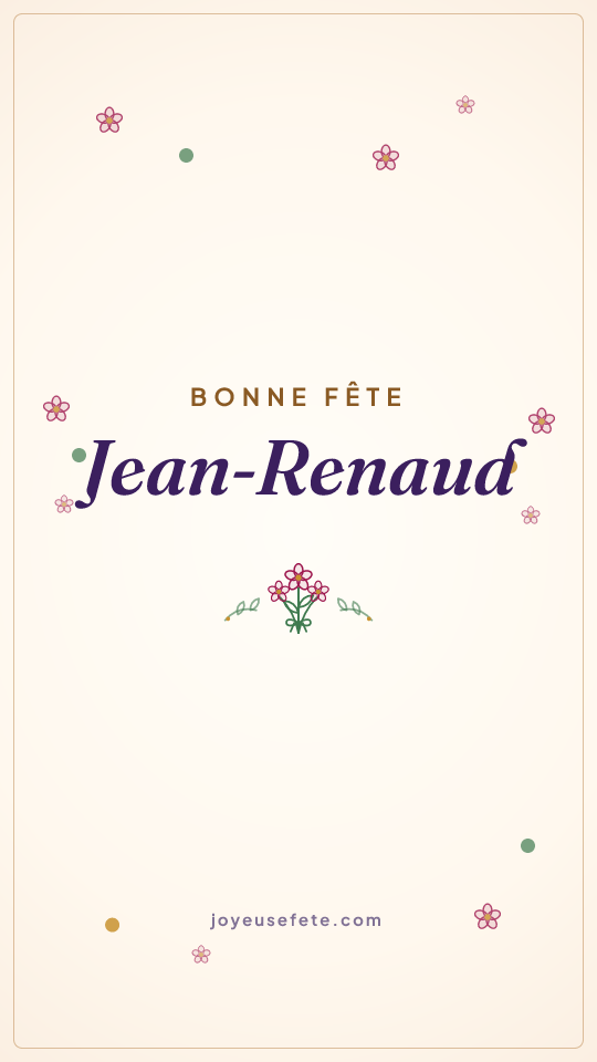 Image « Bonne fête Jean-Renaud » au format story