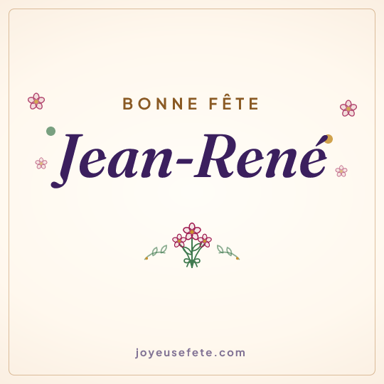 Image carrée « Bonne fête Jean-René » pour WhatsApp