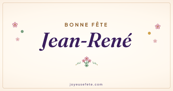 Image « Bonne fête Jean-René » au format large