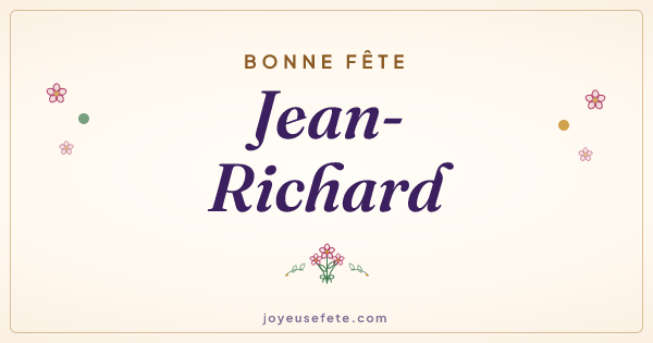 Image « Bonne fête Jean-Richard » au format large