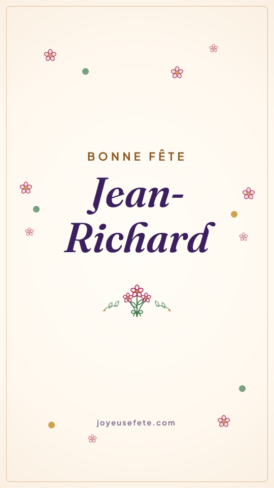 Image « Bonne fête Jean-Richard » au format story