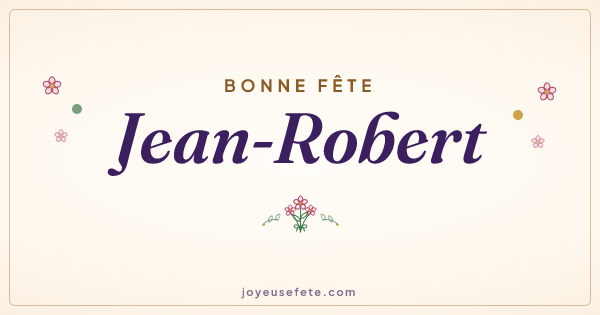 Image « Bonne fête Jean-Robert » au format large