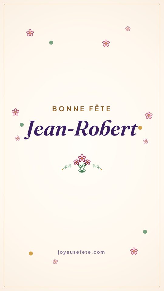 Image « Bonne fête Jean-Robert » au format story