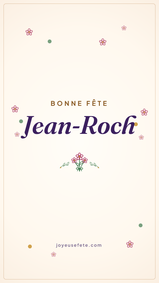 Image « Bonne fête Jean-Roch » au format story