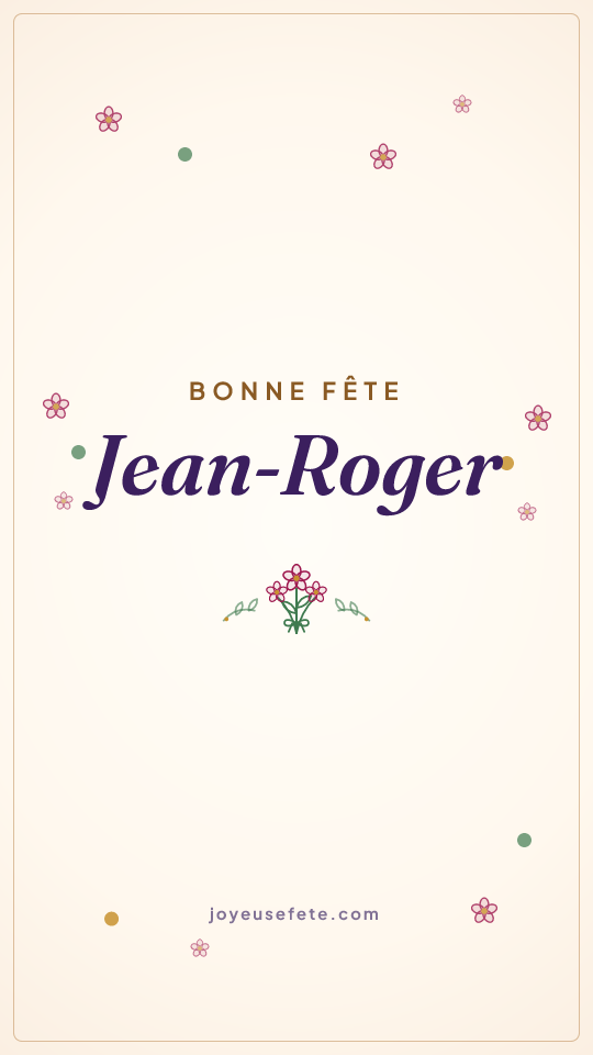 Image « Bonne fête Jean-Roger » au format story
