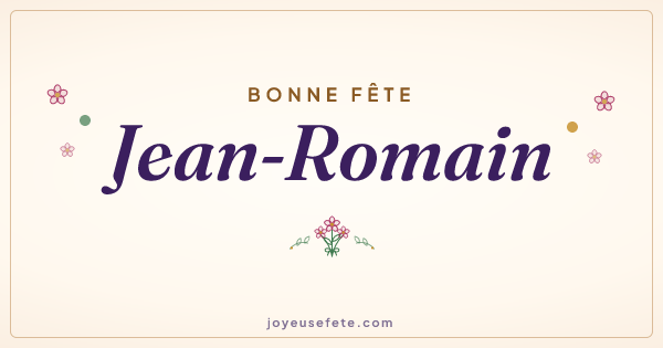 Image « Bonne fête Jean-Romain » au format large