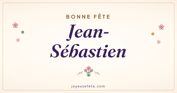Image « Bonne fête Jean-Sébastien » au format large