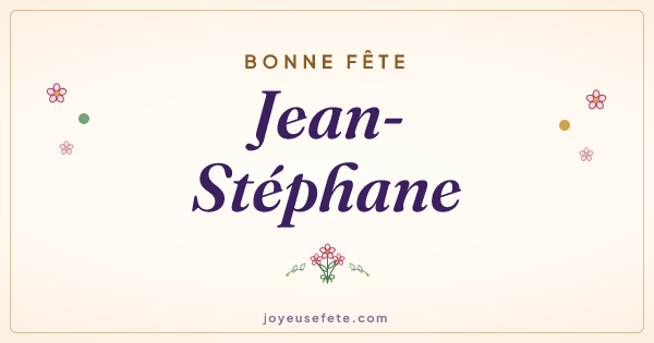 Image « Bonne fête Jean-Stéphane » au format large