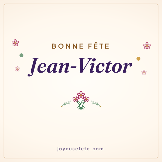 Image carrée « Bonne fête Jean-Victor » pour WhatsApp