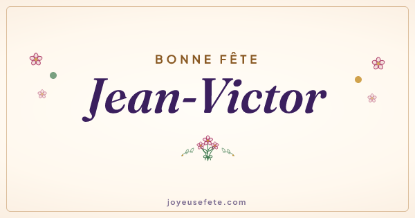Image « Bonne fête Jean-Victor » au format large