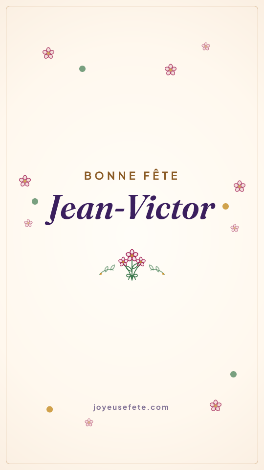 Image « Bonne fête Jean-Victor » au format story
