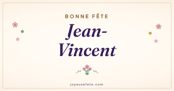 Image « Bonne fête Jean-Vincent » au format large