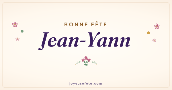 Image « Bonne fête Jean-Yann » au format large