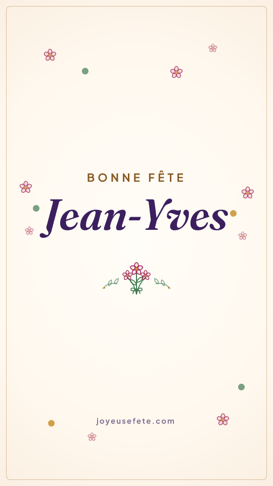 Image « Bonne fête Jean-Yves » au format story