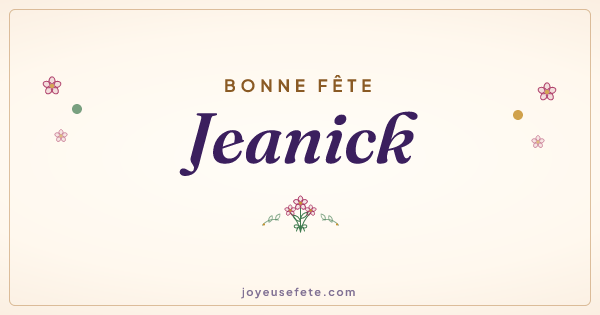 Image « Bonne fête Jeanick » au format large