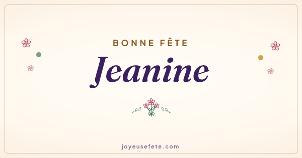 Image « Bonne fête Jeanine » au format large