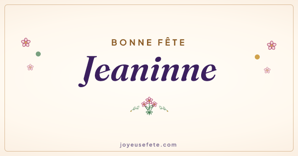 Image « Bonne fête Jeaninne » au format large
