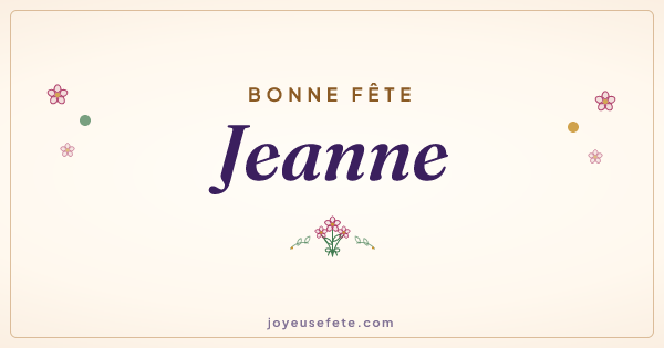 Image « Bonne fête Jeanne » au format large