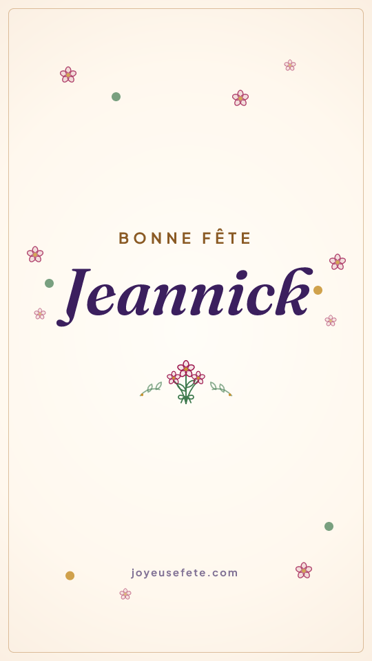 Image « Bonne fête Jeannick » au format story