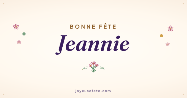 Image « Bonne fête Jeannie » au format large