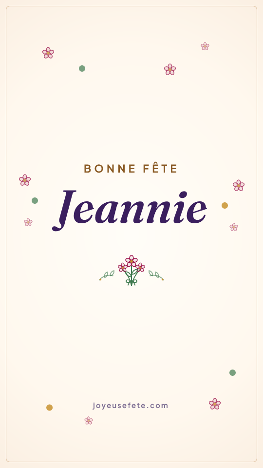 Image « Bonne fête Jeannie » au format story