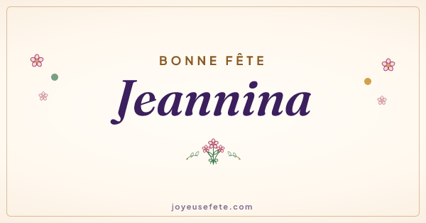 Image « Bonne fête Jeannina » au format large