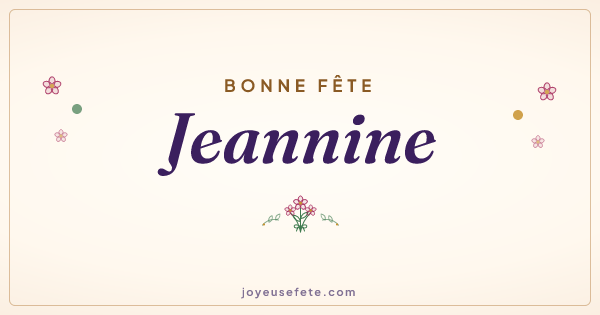 Image « Bonne fête Jeannine » au format large