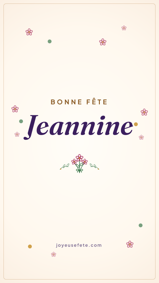 Image « Bonne fête Jeannine » au format story