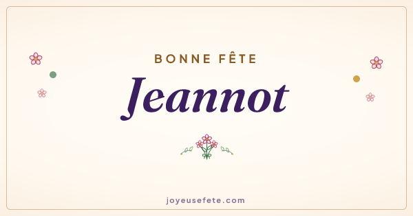 Image « Bonne fête Jeannot » au format large