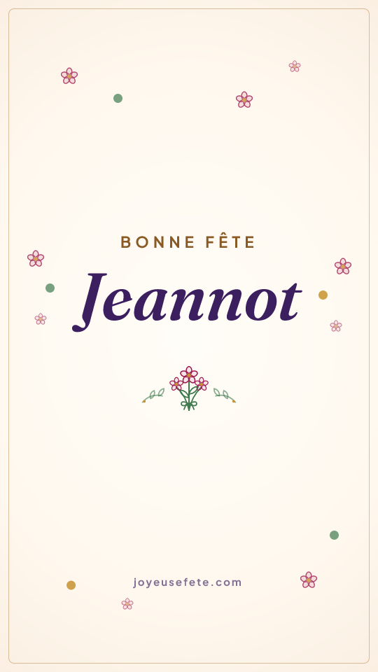 Image « Bonne fête Jeannot » au format story