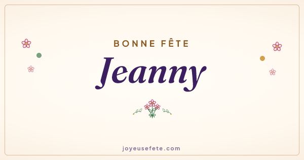 Image « Bonne fête Jeanny » au format large