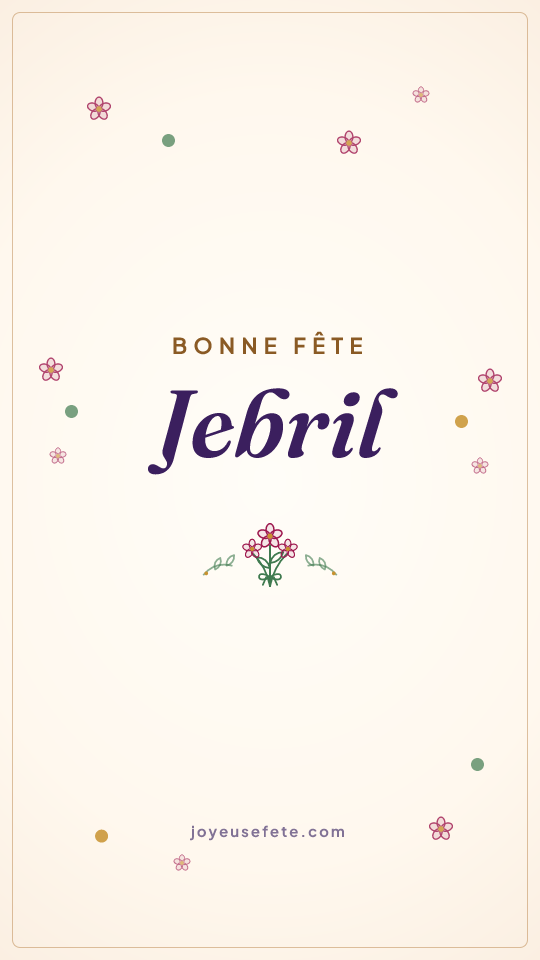 Image « Bonne fête Jebril » au format story