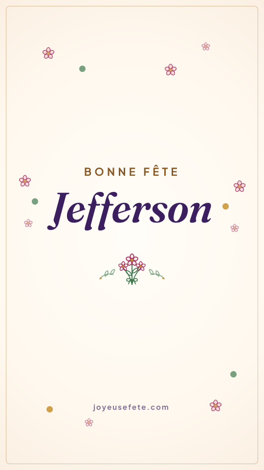 Image « Bonne fête Jefferson » au format story