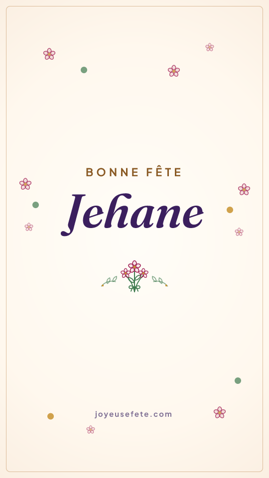 Image « Bonne fête Jehane » au format story