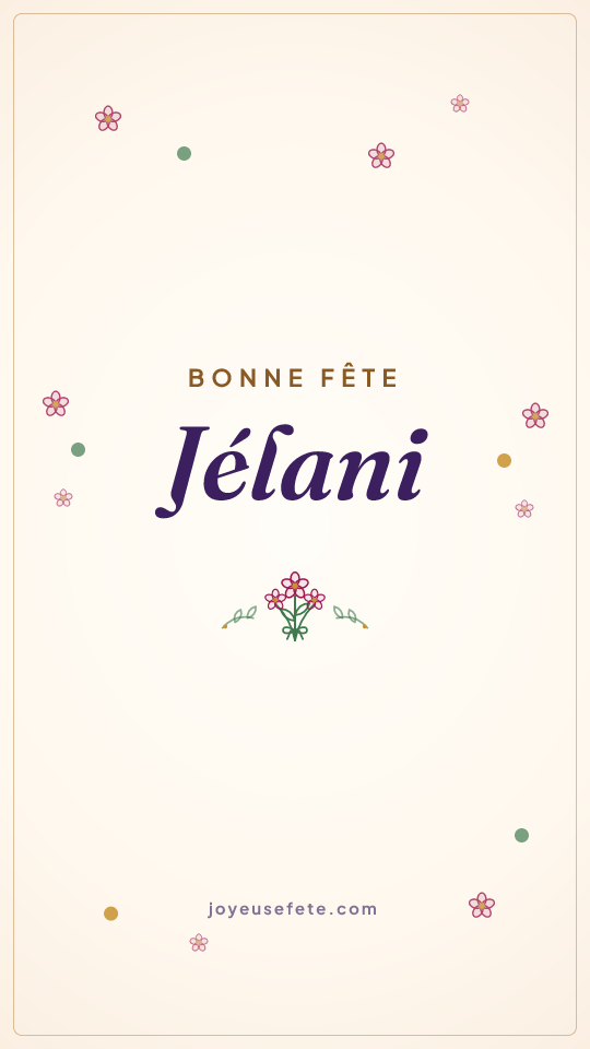 Image « Bonne fête Jélani » au format story