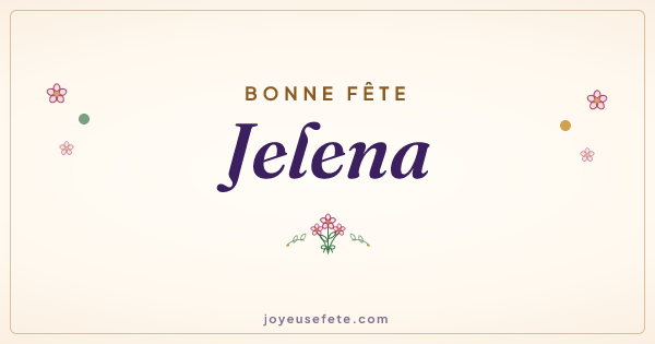 Image « Bonne fête Jelena » au format large