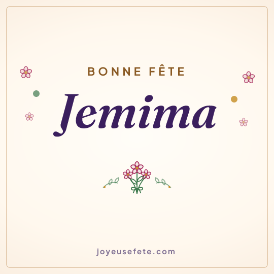Image carrée « Bonne fête Jemima » pour WhatsApp