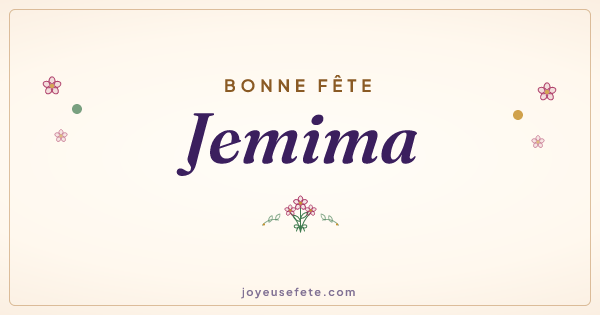 Image « Bonne fête Jemima » au format large