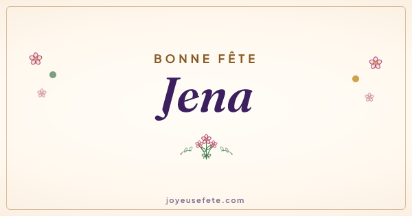Image « Bonne fête Jena » au format large