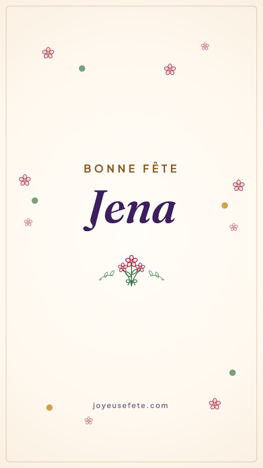 Image « Bonne fête Jena » au format story