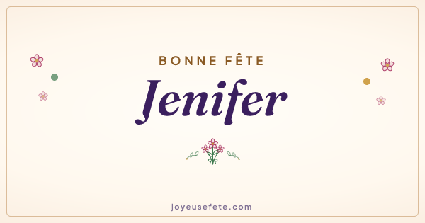Image « Bonne fête Jenifer » au format large