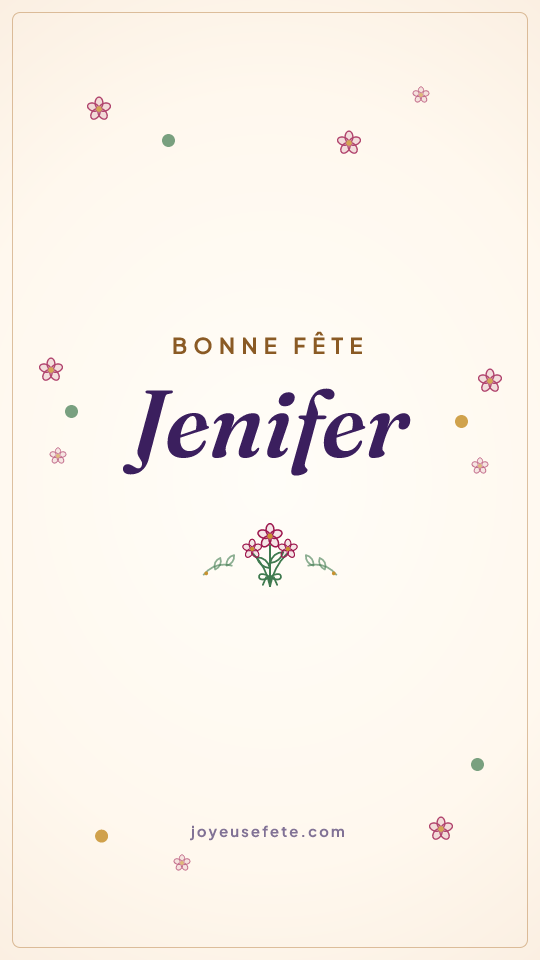 Image « Bonne fête Jenifer » au format story