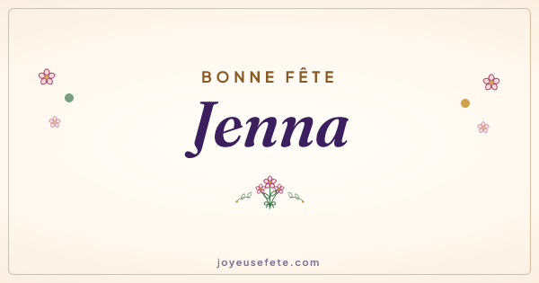 Image « Bonne fête Jenna » au format large