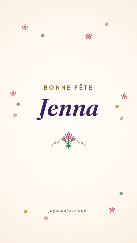 Image « Bonne fête Jenna » au format story