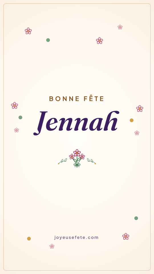 Image « Bonne fête Jennah » au format story